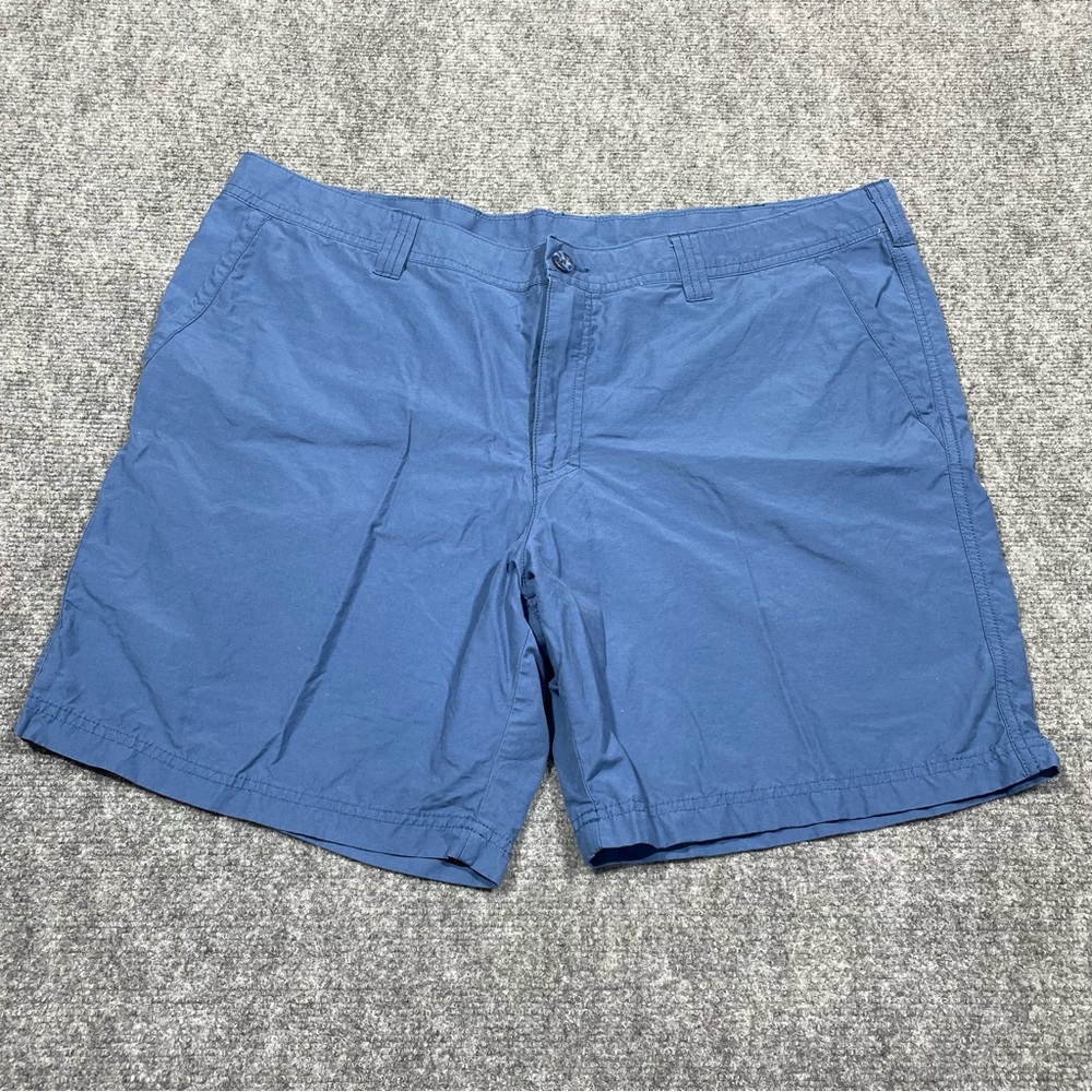 Columbia Men's Flat Front Blue Shorts
